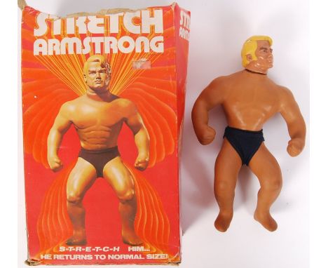 A rare original vintage 1970's Denys Fisher made early ' Stretch Armstrong ' action figure. Made by Denys Fisher under licens