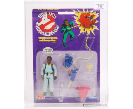 An original vintage retro 1980's Kenner The Real Ghostbusters carded first issue 9 back action figure ' Winston Zeddmore and 