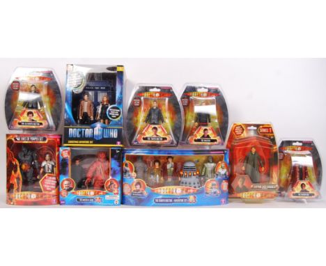 An assorted collection of Character Options made BBC Doctor Who card action figures &amp; figure sets to include; The Fourth 