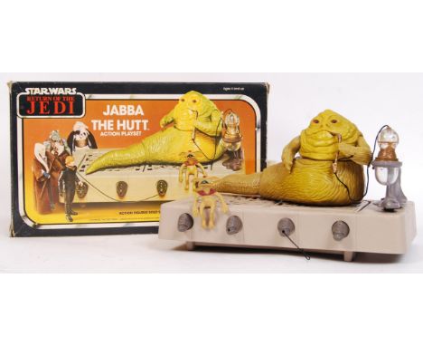 An original vintage Star Wars Kenner made ' Jabba The Hutt Action Playset .' Appears largely mint, 100% complete, and within 