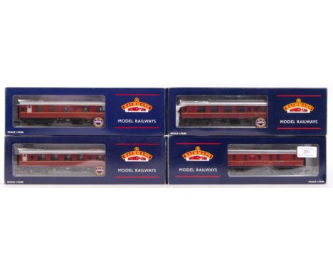A collection of 4x Bachmann Branch Line 00 gauge railway trainset locomotive carriages. All boxed. Comprising of; 3x 39-000W 