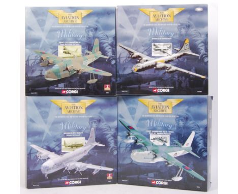 A collection of 4x Corgi Aviation Archive 1:144 scale diecast model aeroplanes. All from the ' Military ' series. Comprising 