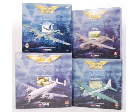 A collection of 4x Corgi Aviation Archive 1:144 scale diecast model aeroplanes. All from the ' Military ' series. Comprising 