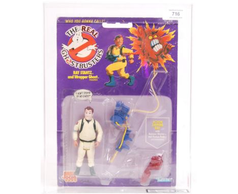 An original vintage retro 1980's Kenner The Real Ghostbusters carded first issue 9 back action figure ' Ray Stantz &amp; Wrap