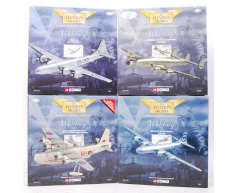 A collection of 4x Corgi Aviation Archive 1:144 scale diecast model aeroplanes. All from the ' Military ' series. Comprising 