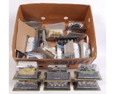 A collection of approx 25x Del Prado diecast model tanks &amp; vehicles from various wars to include; M8- 1945, AAV7A1- 1991,