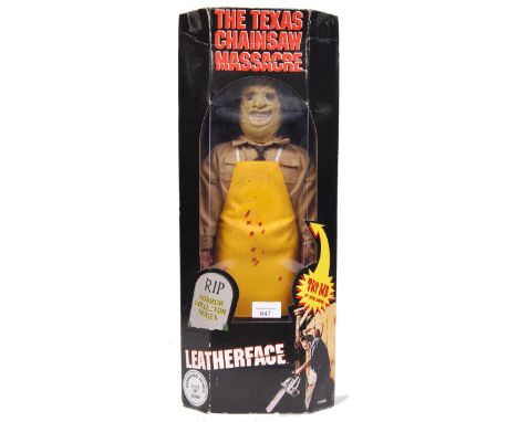 A rare Spencer Gifts made large scale Texas Chainsaw Massacre ' Leatherface ' action figure. Appears factory sealed, never re