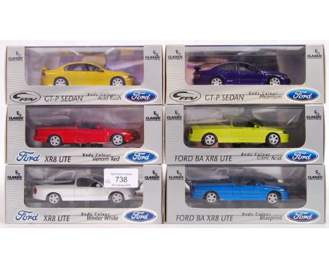 A collection of 6x ex-shop stock Classic Carlectables Ford Motor Company 1:43 scale precision diecast model cars. All appear 