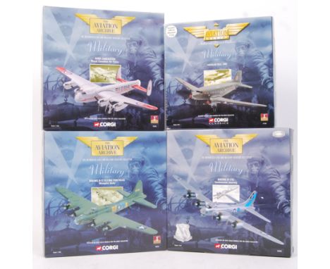 A collection of 4x Corgi Aviation Archive 1:144 scale diecast model aeroplanes. All from the ' Military ' series. Comprising 