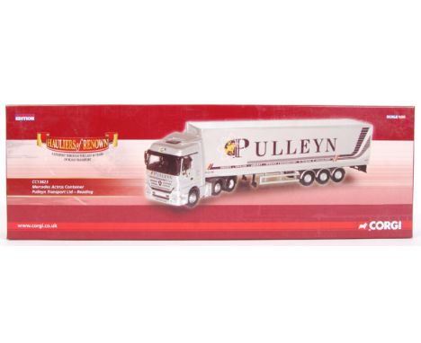 An original Corgi 1:50 scale ' Hauliers Of Renown ' CC13823 Mercedes Actros Container diecast model lorry. Lorry appears mint