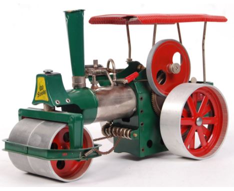 A scarce vintage Wilesco ' Made In West Germany ' live steam traction engine ' Old Smoky .' Green and red livery, appears lit