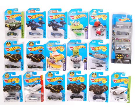 A good collection of assorted Hot Wheels Mattel made TV &amp; Film related carded diecast models. To include; Batman, Star Tr