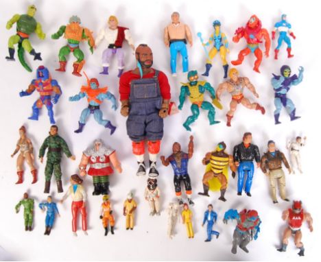 A large collection of assorted vintage 1970's / 1980's action figures - largely Mattel MOTU Masters Of The Universe, but also