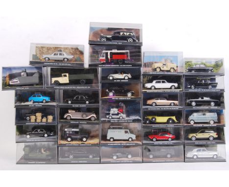A large collection of 30x assorted GE Fabbri / Eaglemoss ' James Bond 007 Car Collection ' diecast model vehicle from various