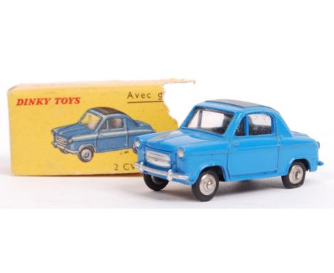 A rare vintage French Dinky Toys diecast model No. 24L ' Vespa 2CV '. Model appears in near mint condition (tyres have degrad