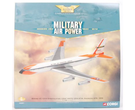 A Corgi Aviation Archive ' Military Air Power ' series 1:144 scale diecast model No. AA32911 Boeing VC-137A. As new, 100% com