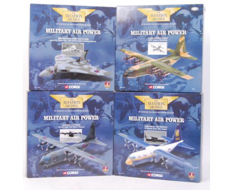 A collection of 4x Corgi Aviation Archive 1:144 scale diecast model aeroplanes. All from the ' Military Air Power ' series. C