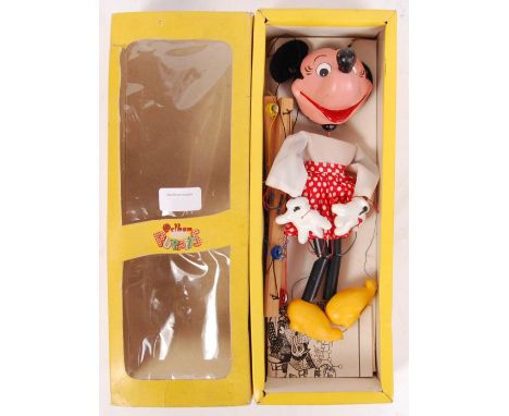 An original vintage Pelham Puppets made ' SL Minnie Mouse ' Walt Disney puppet. Appears within the original yellow box, with 