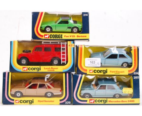 A great collection of 5x ex-shop-stock condition Corgi diecast model cars. All appear mint+, very likely never removed from t