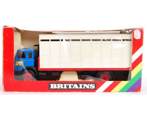 An original vintage Britains Farm series diecast model 9580 Animal Transporter. Within the original box.&nbsp;