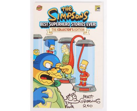 A rare SDCC San Diego Comic Con exclusive ' Collectors Edition ' The Simpsons ' Best Superhero Stories Ever! ' comic book. Si