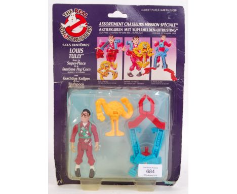 An original vintage retro 1980's Kenner The Real Ghostbusters carded action figure ' Louis Tully,' from the Power Pack Heroes