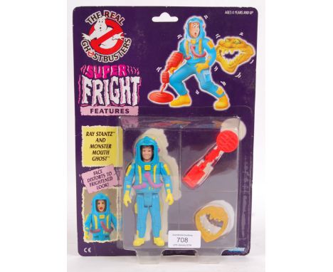 An original vintage retro 1980's Kenner The Real Ghostbusters carded action figure ' Ray Stantz &amp; Monster Mouth Ghost ,' 