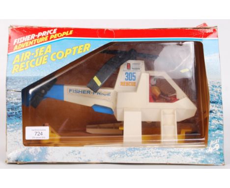 An original vintage 1970's Fisher Price made ' Adventure People ' series ' Air Sea Rescue Copter ' helicopter action figure p
