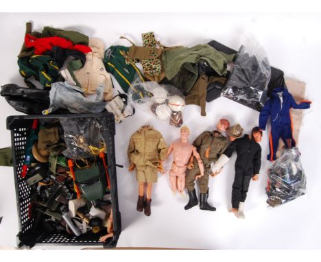 A large and good collection of assorted vintage Palitoy made Action Man figures, weapons and clothing. To include several fig