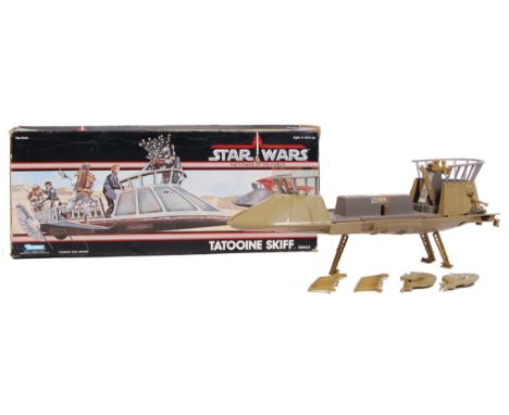 A rare vintage Star Wars c1984 late issue ' Power Of The Force ' action figure playset ' Tatoonie Skiff Vehicle '. Appears co
