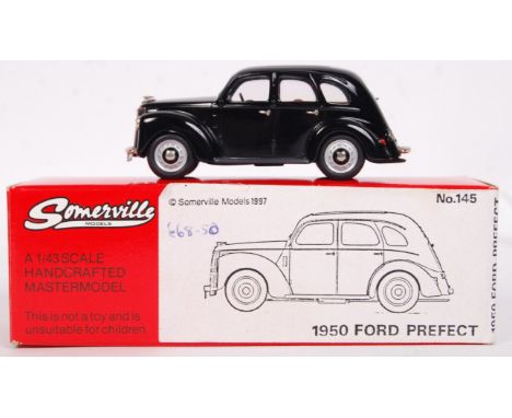 A Somerville Models precision diecast 1:43 scale model No. 145 1950 Ford Prefect, in black. Appears mint+, within the origina