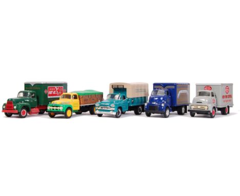 A collection of 5x American made First Gear 1:34 scale precision diecast model trucks. All haulage related, to include; Railw