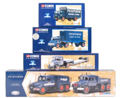 A collection of 4x Corgi Classics series ' Pickfords ' Haulage diecast model sets. All appear mint and unused, with certifica