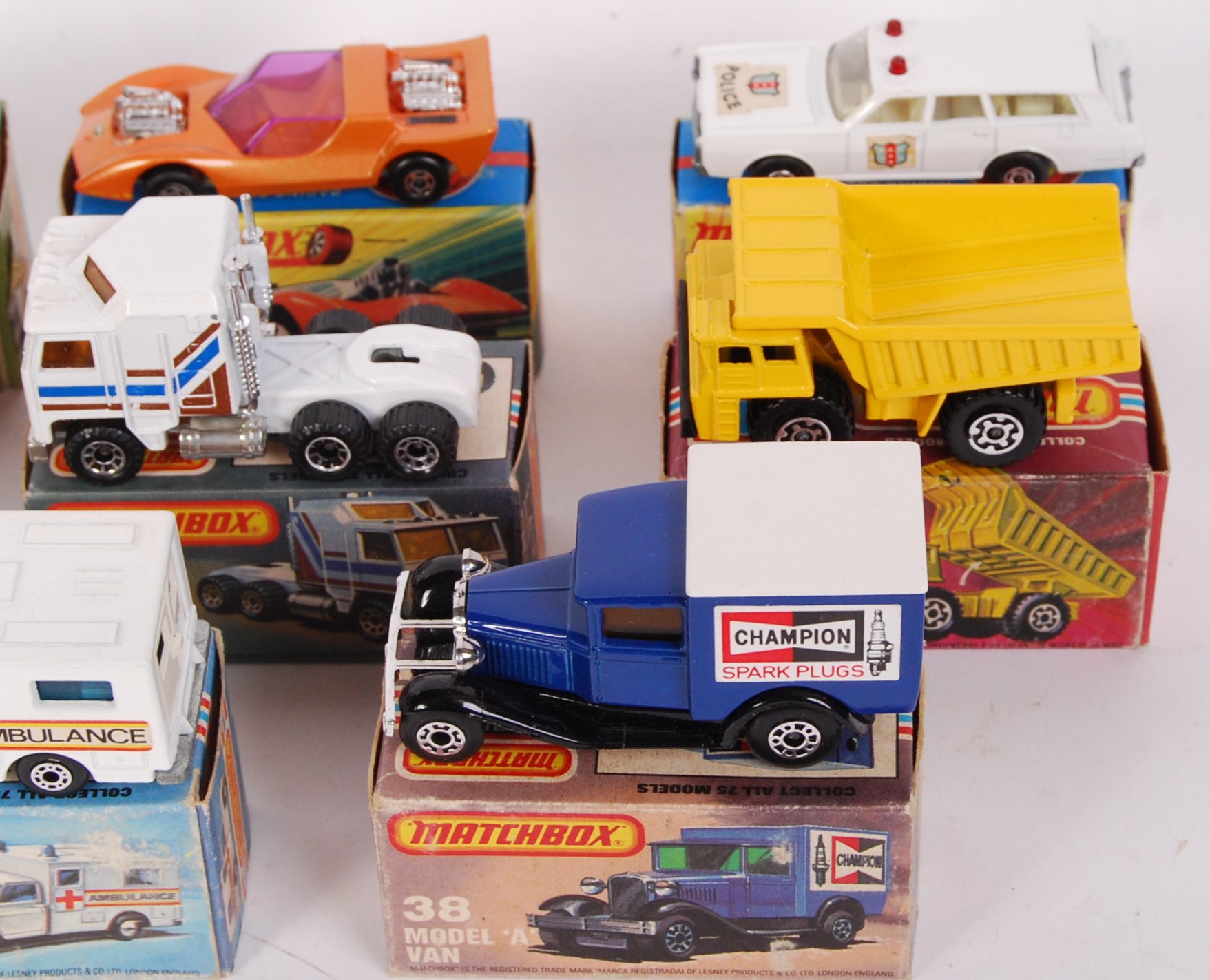 A Collection Of 8x Original Vintage Matchbox '75' & Superfast' Series ...