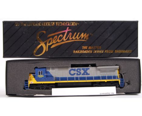 A Bachmann Spectrum made 00 gauge railway trainset locomotive 85020 GE Dash 8-4C Diesel #7584 loco. Appears mint, likely unus