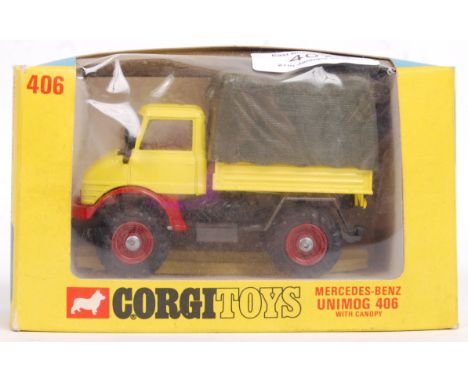 An original vintage Corgi Toys made diecast model No. 406 ' Mercedes Benz Unimog 40G '. Appears mint/mint+ within the origina