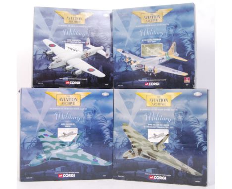 A collection of 4x Corgi Aviation Archive 1:144 scale diecast model aeroplanes. All from the ' Military ' series. Comprising 