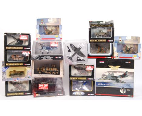 A collection of 15x assorted mostly Corgi boxed diecast military models. Various series, to include; Aviation Archive AA32713