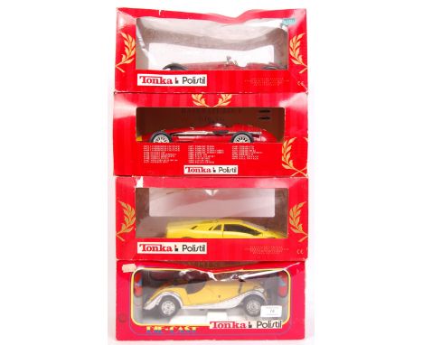 A collection of 4x Tonka Polistil made 1:18 and 1:16 scale precision diecast model cars. Comprising of: Alfetta, Maserati 250