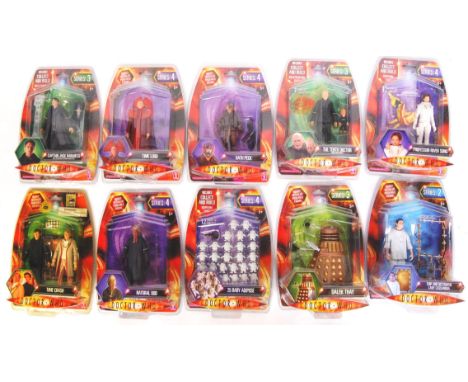 A collection of 10x Character Options made BBC Doctor Who Series 4, 3 &amp; 2 plastic cased action figures to include; 25 Bab