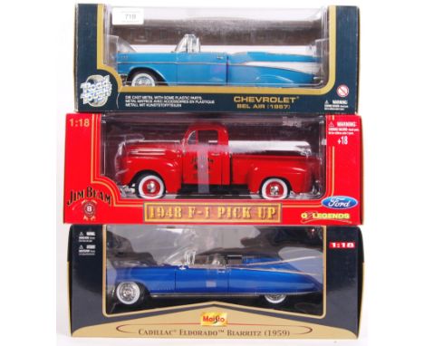 A collection of 3x 1:18 scale precision diecast model cars - all American / Australian vehicles. To include; Road Tough made 