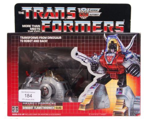 An original vintage 1980's G1 Transformer ' Dinobot Flamethrower ' Slag ''. Appears mint, and complete, including the used st
