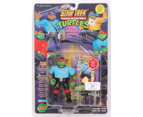 An original vintage 1990's Playmates made Teenage Mutant Ninja Turtles Star Trek ' Chief Medical Officer Raphael ' carded act