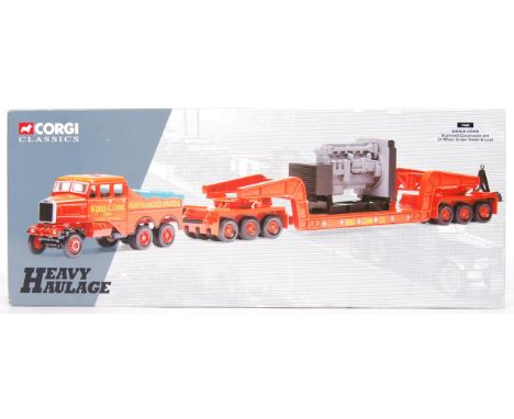 An original Corgi Heavy Haulage 17603 Siddle Cook Scammell Constructor &amp; 24 Wheel Girder Trailer &amp; Load diecast model