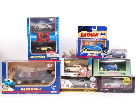 A collection of 7x Corgi made TV / film related diecast model cars and vehicles. Largely James Bond, but comprising of; Corgi