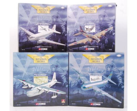 A collection of 4x Corgi Aviation Archive 1:144 scale diecast model aeroplanes. All from the ' Military ' series. Comprising 