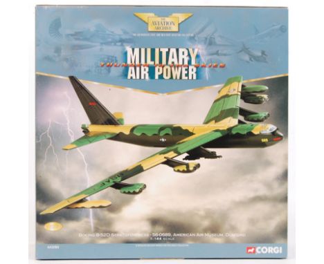An original Corgi Aviation Archive 1:144 diecast model AA33503 Boeing B-52D Stratofortress 56-0689. Appears mint, unused, wit