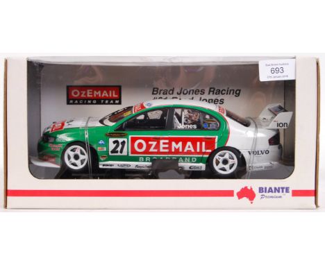 A rare precision diecast 1:18 scale model ' Brad Jones Racing Ford BA Falcon XR8 '. Ex-shop-stock, mint+ unused original cond