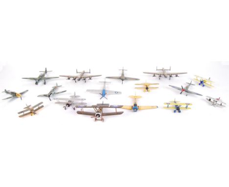 A collection of 12x Corgi &amp; Atlas Edition diecast model Second World War fighter planes to include; Avro Lancaster, North