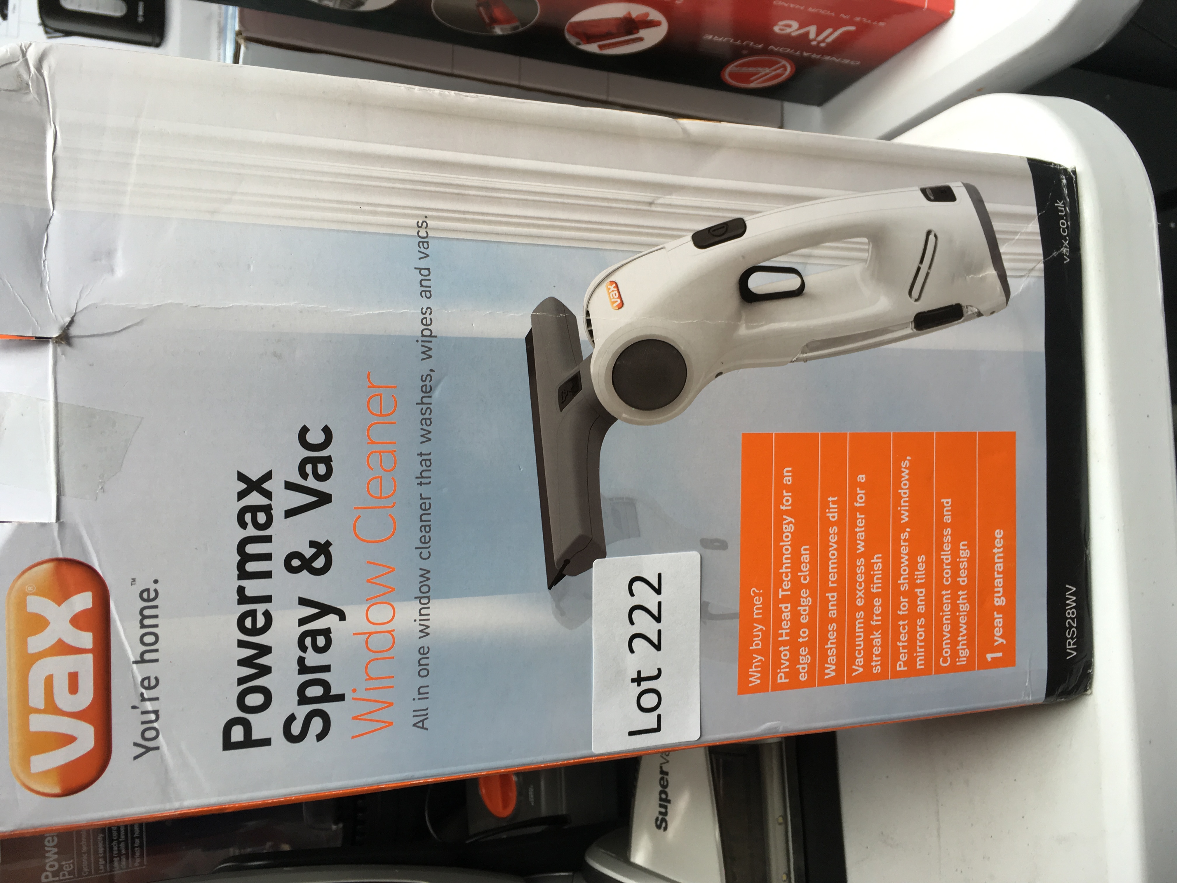 Vax powermax spray and vac window cleaner. Bad packaging.